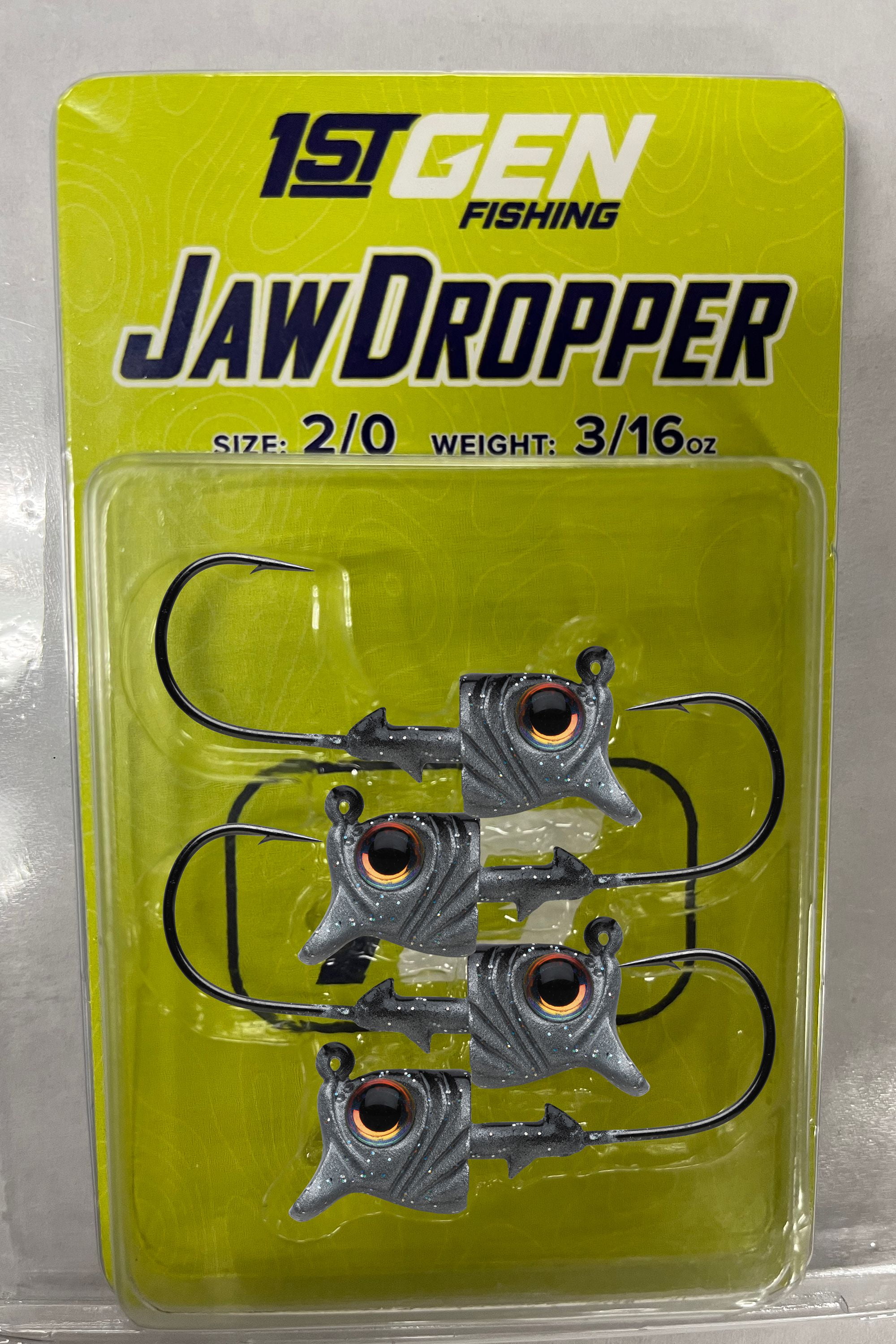 1st Gen Jaw Dropper Bass Leadheads GLMR Shad 3/16OZ 2/0 4pk