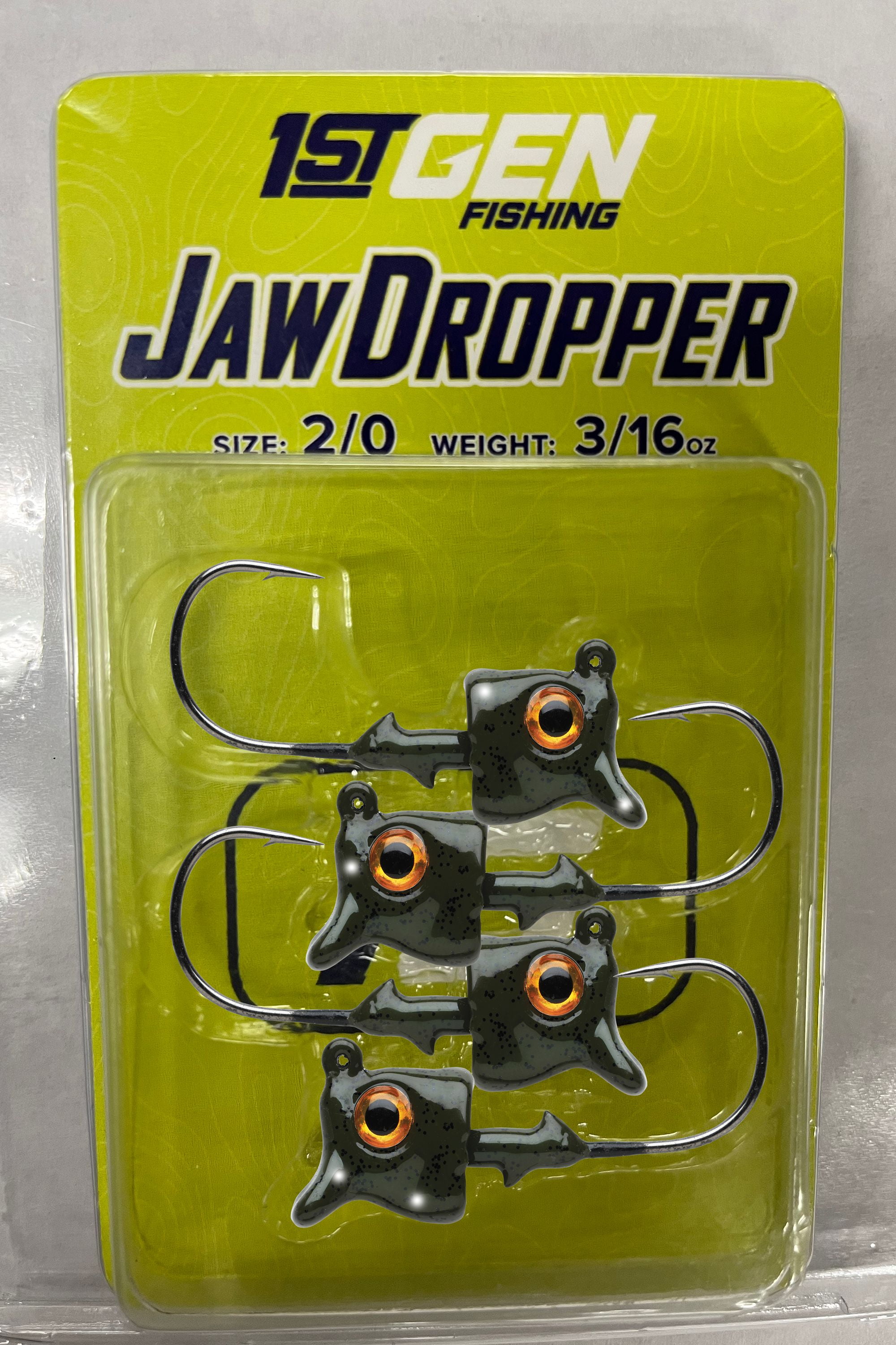 1st Gen Fishing JAW316 3/0-01 Jaw Dropper 3/16oz 3/0 Grn Pumpkin