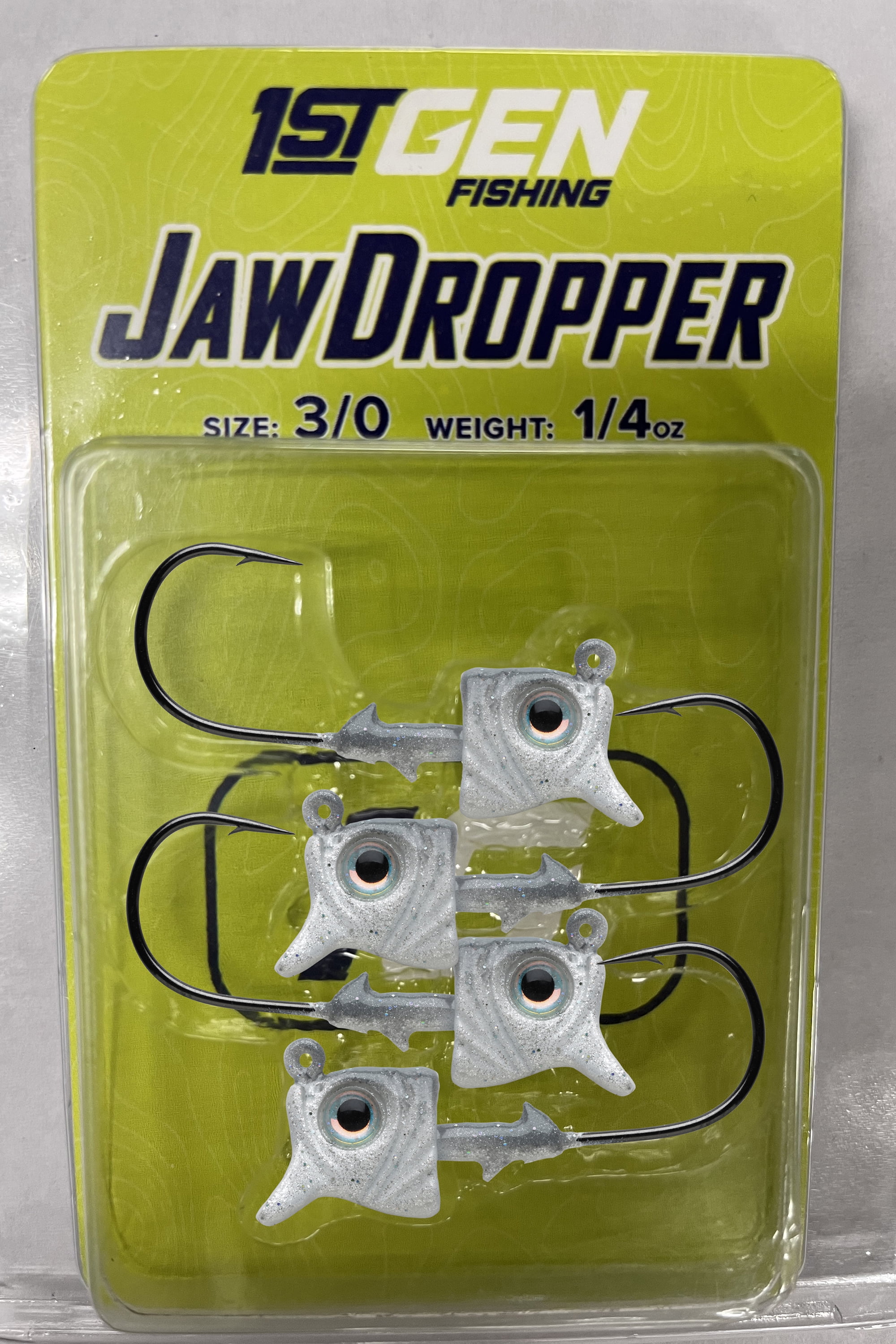 1st Gen Jaw Dropper Bass Leadheads Shad 1/4oz 3/0 4pk