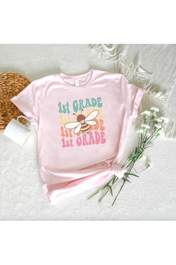 1st Grade T-Shirt, Bee First Grade Shirt, Hello First Grade Shirt, Grade Level Shirt, Elementary School Shirt,First Grade Teacher Gift Shirt TSHIRT All Size S-5XL