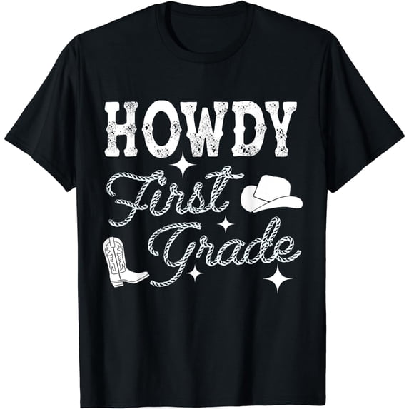 1st Grade T-Shirt Howdy First Grade Teacher Student Back To School