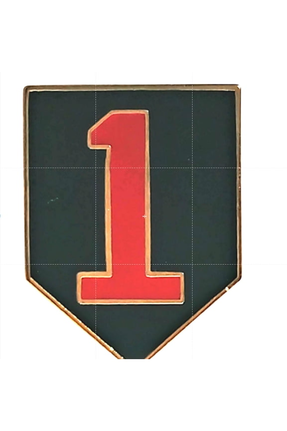 1st Infantry Division Big Red One Hat Lapel Pin 7/8" 5/8"