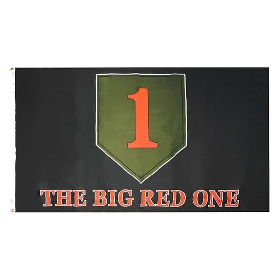 1st Infantry Division Flag 3x5 ft - The Big Red One Black Polyester Flag - Fade Resistant Heavy Duty US Military Banner - Outdoor Indoor Use