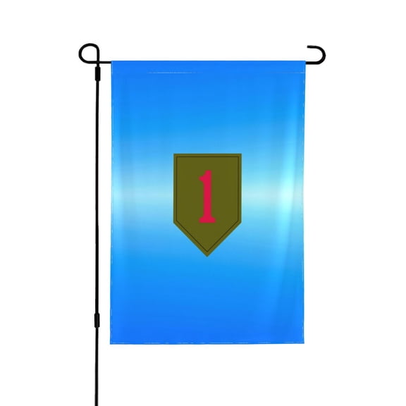 1st Infantry Division Garden Flag 12.5x18 Inch Double Sided Decorations Outdoor Yard Flags For Outside Lawn Porch Garden Decor