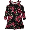 thumbnail image 1 of 1st Kiss Girls 4-6x Long Sleeve Casual Dress (Black 4/5), 1 of 1