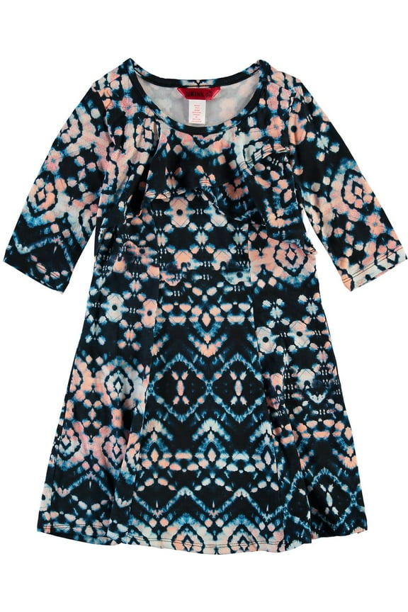 1st Kiss Girls 4-6x Long Sleeve Casual Dress(Multi 4/5)