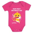 thumbnail image 1 of 1st Mothers Day Baby Shark Doo Doo Doo Outfit Mom Gifts Baby Boy Girl Bodysuit Our 1st Mother's Day Wow pink 12M (6-12M), 1 of 6