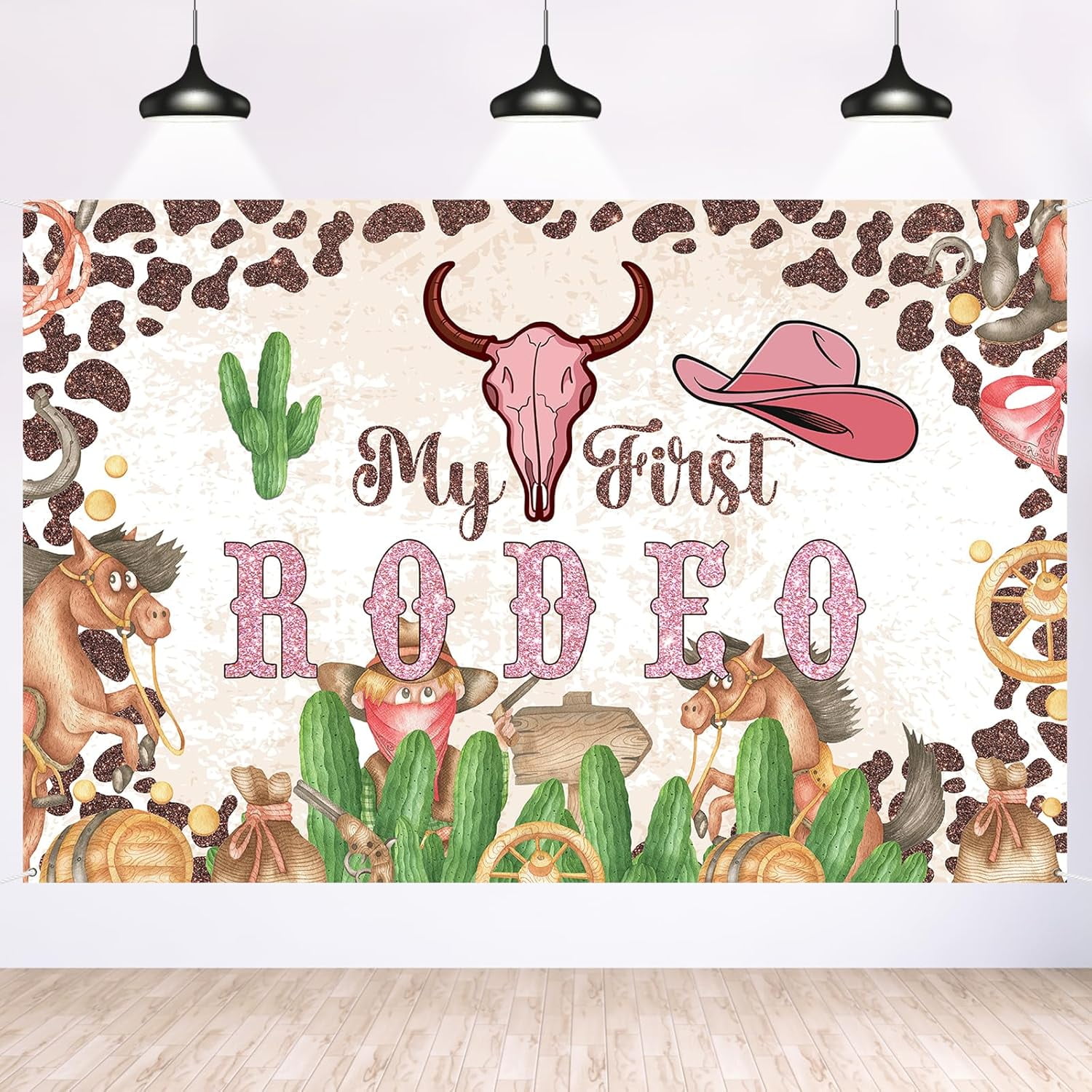 My 1st Rodeo Backdrop Banner Decor - Cowgirl 1st Birthday Photography ...