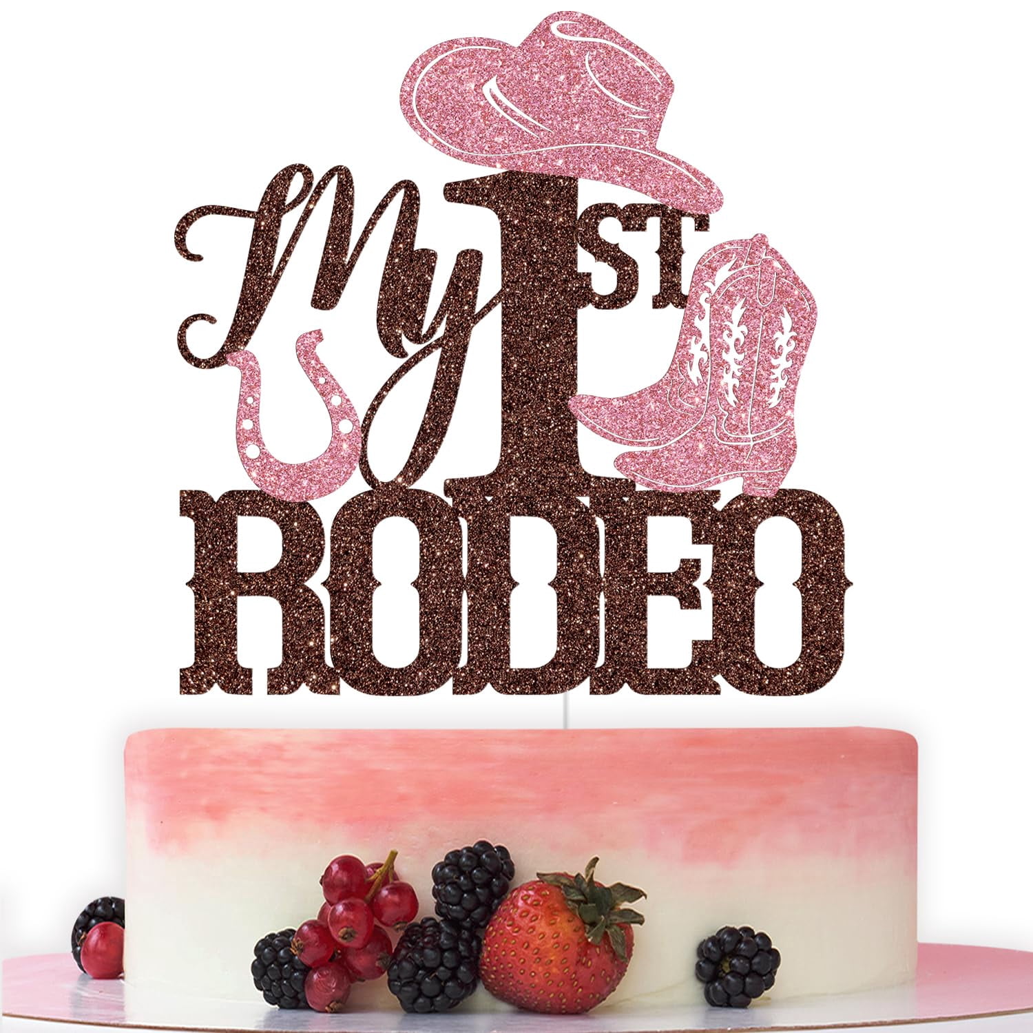 My 1st Rodeo Cake GGA1 Topper, West Cowgirl 1st Birthday Cake Decor ...