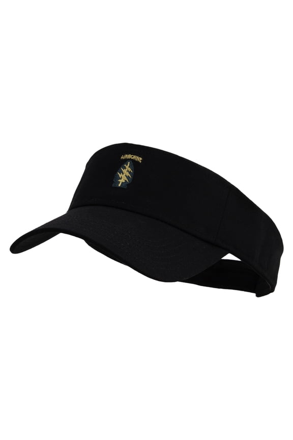 1st Special Forces Command Embroidered Cotton Twill Sun Visor - Black OSFM