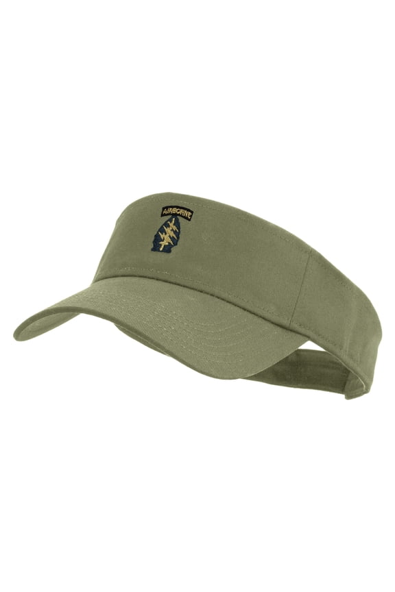 1st Special Forces Command Embroidered Cotton Twill Sun Visor - Khaki OSFM