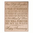 thumbnail image 1 of 1st Wedding Anniversary Wall Plaque - Our Life Together - 12x15 (Maple Veneer), 1 of 1
