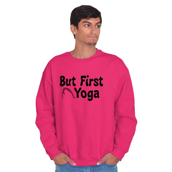 1st Yoga Relaxing Meditation Namaste Women Crewneck Sweatshirt Brisco Brands L