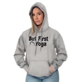 thumbnail image 1 of 1st Yoga Relaxing Meditation Namaste Women Plus Size Graphic Pullover Hoodie Brisco Brands 2X, 1 of 3