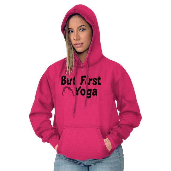 1st Yoga Relaxing Meditation Namaste Women Plus Size Graphic Pullover Hoodie Brisco Brands 3X