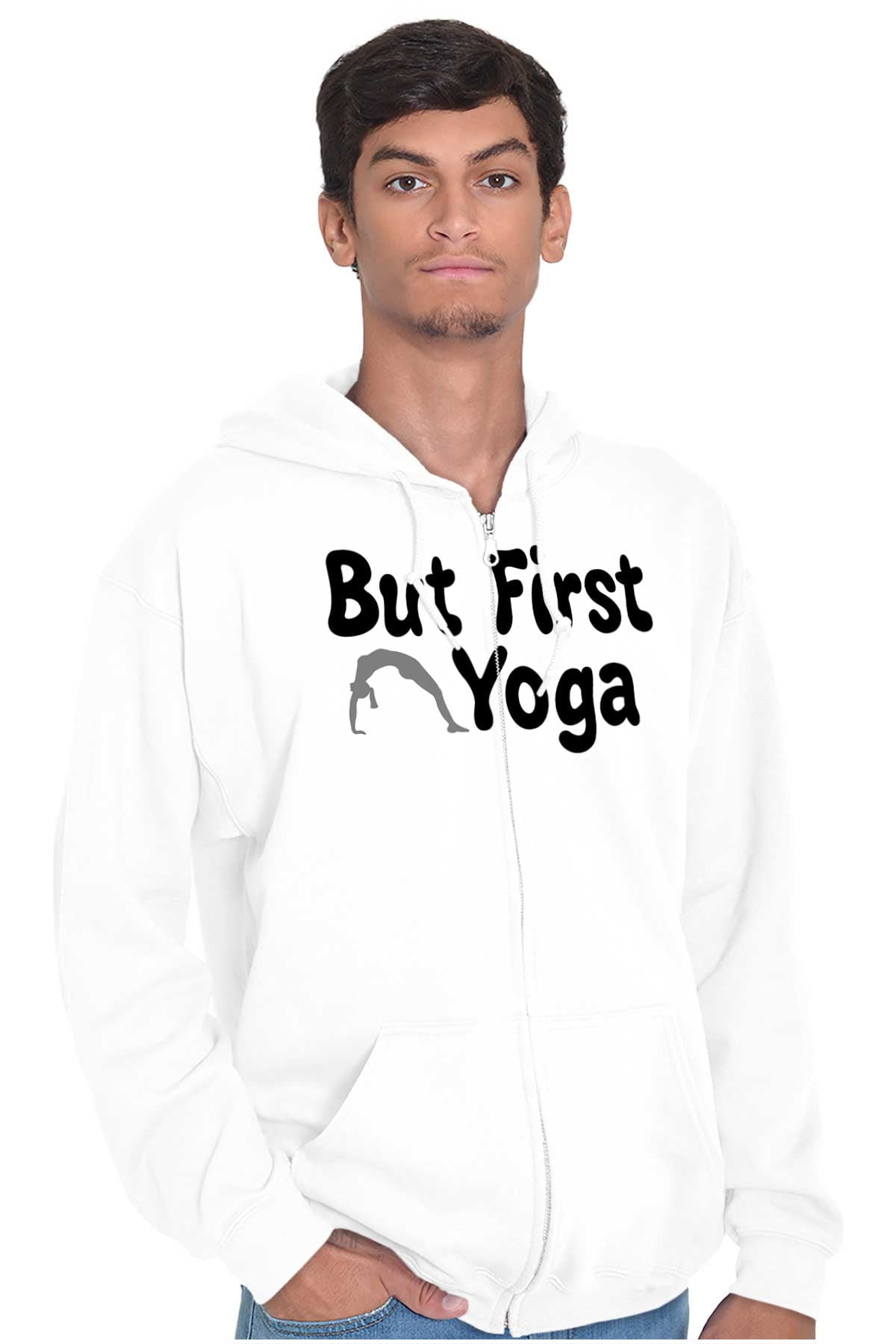 1st Yoga Relaxing Meditation Namaste Women Plus Size Zipper Hoodie - Main Image