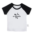 thumbnail image 1 of My 1st st. Patrick's Day Funny T shirt For Baby, Newborn Babies T-shirts, Infant Tops, 0-24M Kids Graphic Tees Clothing (Short Black Raglan T-shirt, 6-12 Months), 1 of 4