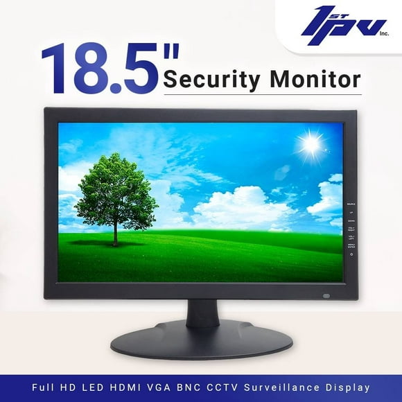 1stPV Security Monitor 18.5" Full HD CCTV Surveillance Display HDMI/VGA/BNC Input Direct Camera Connection