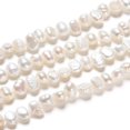 thumbnail image 1 of 1strand Cultured Freshwater Pearl Beads Strands Two Sides Polished Nuggets Antique White 4.5~6.5x3~4x4~5.5mm Hole: 0.5mm about 39pcs/strand 7.09 inch(18cm), 1 of 6