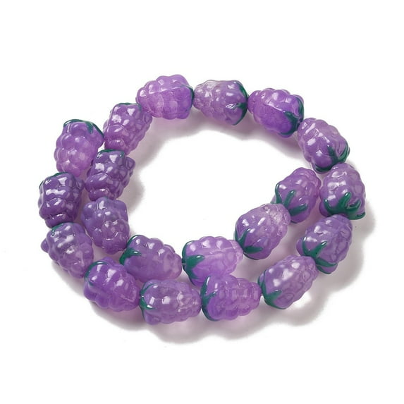 1strand Handmade Lampwork Beads Strands Grape Dark Orchid 17x12~13x12~13mm Hole: 1.2~1.4mm about 20pcs/strand 13.39''(34cm)