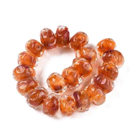 1strand Handmade Lampwork Beads Strands Rondelle Peru 11.5~12.5x7mm Hole: 2.5mm about 20pcs/strand 5.51~6''(14~15cm)