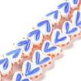 thumbnail image 1 of 1strand Heart Handmade Lampwork Beads Strands White 14~14.5x16.5~17x6.5~7mm Hole: 1.5mm about 30pcs/strand 14.96~15.16 inch(38~38.5cm) White, 1 of 4