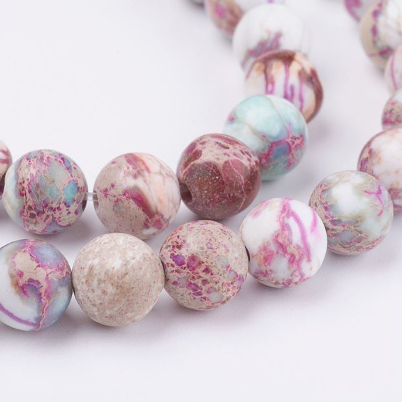 1strand Imperial Jasper Beads Strands Dyed Round Plum 8.5mm Hole: 1mm about 46pcs/strand 15 inch(38cm)