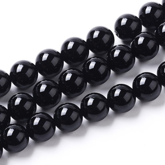 1strand Natural Agate Beads Strands Dyed Round Black 8mm Hole: 1.4mm about 48pcs/strand 15 inch