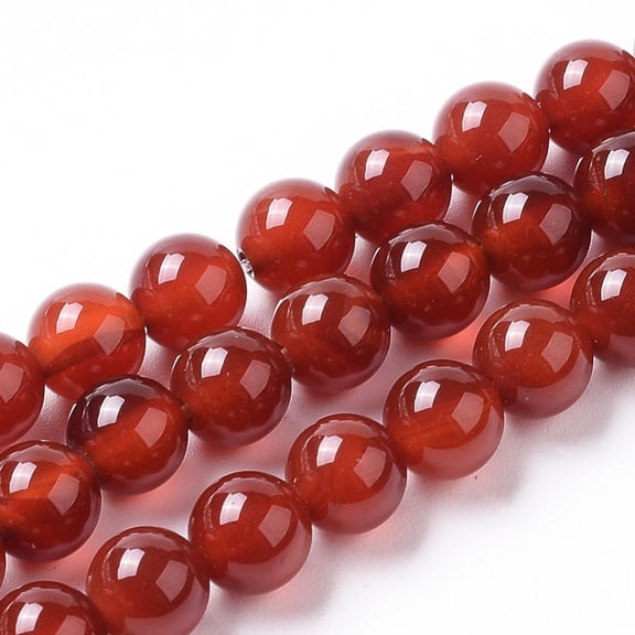 1strand Natural Agate Beads Strands Dyed Round Red 6mm Hole: 1.2mm about 63pcs/strand 15 inch