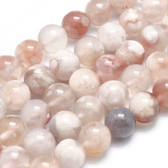 1strand Natural Cherry Blossom Agate Beads Strands Round 10mm Hole: 1mm