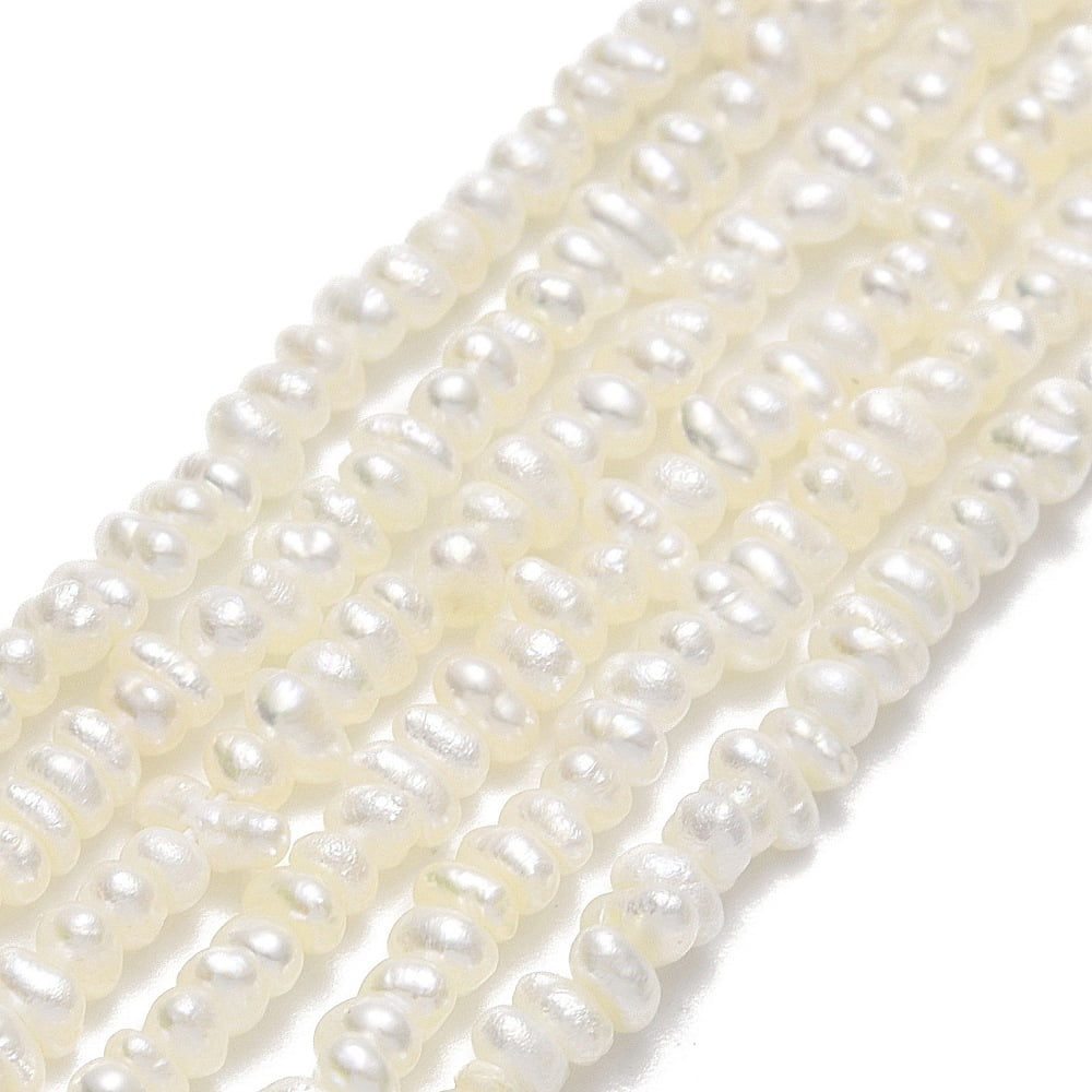1strand Natural Cultured Freshwater Pearl Beads Strands Keshi Pearl Beads Linen 1.5~2x2~3x2mm Hole: 0.5mm about 255~256pcs/strand 14.21~14.61inch