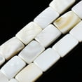 thumbnail image 1 of 1strand Natural Freshwater Shell Beads Strands Rectangle Seashell color 12x8x2.5~3mm Hole: 1mm about 32pcs/strand 15.20~15.71 inch(38.6~39.9cm) Brown, 1 of 3