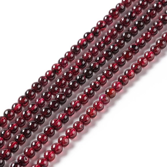 1strand Natural Garnet Beads Strands Round 3mm Hole: 0.6mm about 138pcs/strand 15.55 inch(39.5cm) DIY