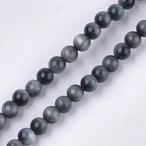 1strand Natural Hawk's Eye Beads Strands Eagle Eye Stone Grade A Round 4~5mm Hole: 0.8mm