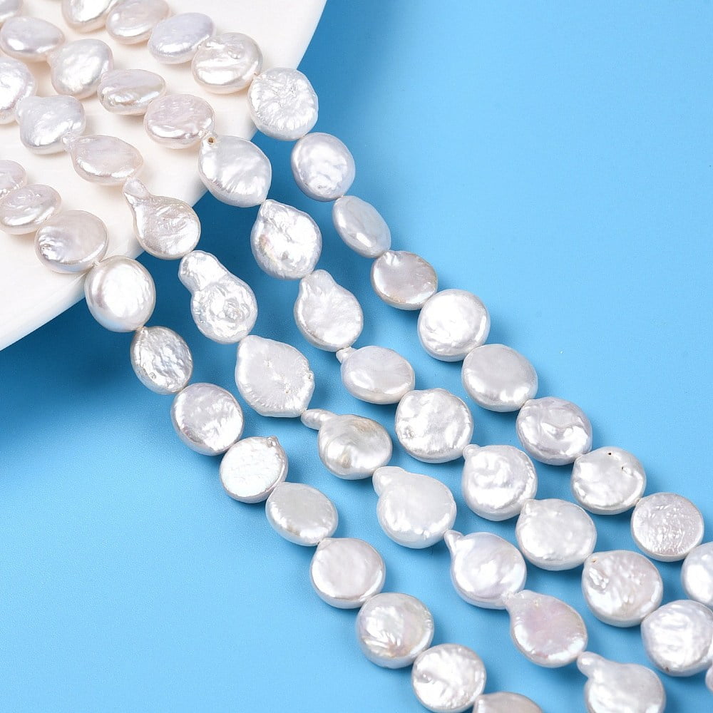 1strand Natural Keshi Pearl Beads Strands Baroque Pearls Seashell color 9~15x8.5~10x2.5~6mm Hole 0.6mm about 30~39pcs/strand 14.96~15.35 inch
