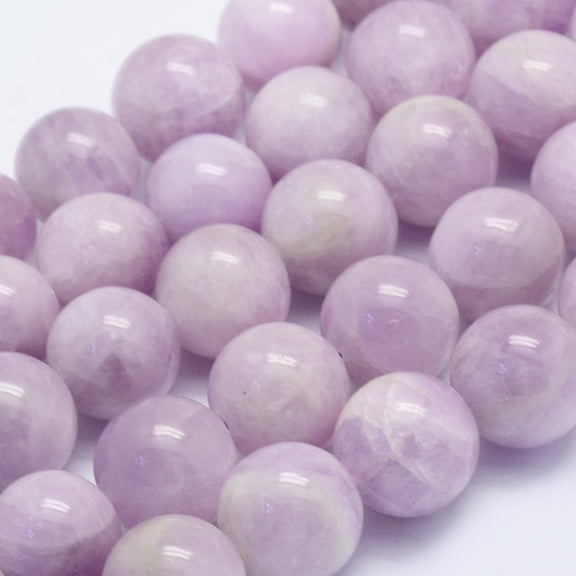 1strand Natural Kunzite Beads Strands Spodumene Beads Round Grade A- 12mm Hole: 1mm about 32pcs/strand 14.96 inch(38cm)