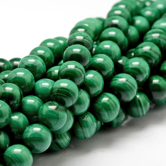 1strand Natural Malachite Bead Strands Round 10mm Hole: 1mm about 39pcs/strand 15.7 inch