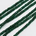 thumbnail image 1 of 1strand Natural Malaysia Jade Beads Strands Rondelle Dyed Faceted Dark Green 3~3.5x2mm Hole: 0.8mm about 137pcs/strand 13.5~14 inch, 1 of 3