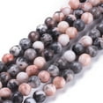 thumbnail image 1 of 1strand Natural Pink Zebra Jasper Beads Strands Round 6.3~6.5mm Hole: 1.2mm about 63pcs/Strand 14.96 inch(38cm), 1 of 3