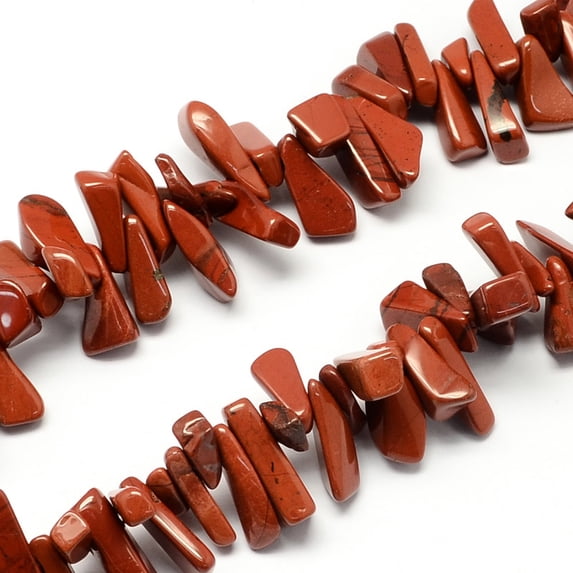 1strand Natural Red Jasper Bead Strands Chip Red 12~20x6~10x3~10mm Hole ...