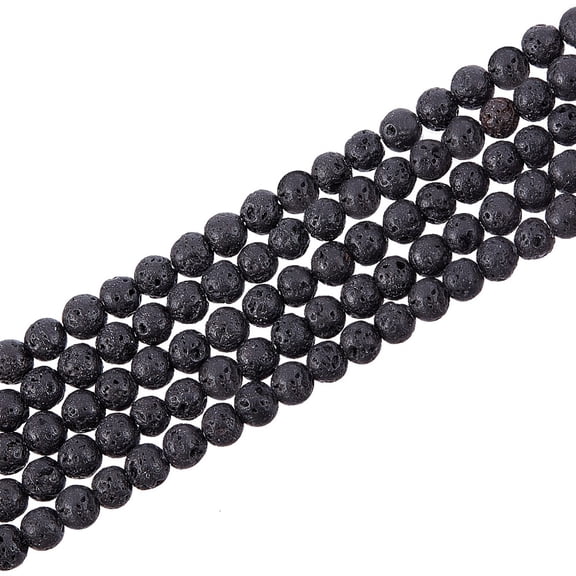 1strand Round Bead Strands Black 4~5mm Hole: 0.8mm about 94pcs/strand 15.7 inch