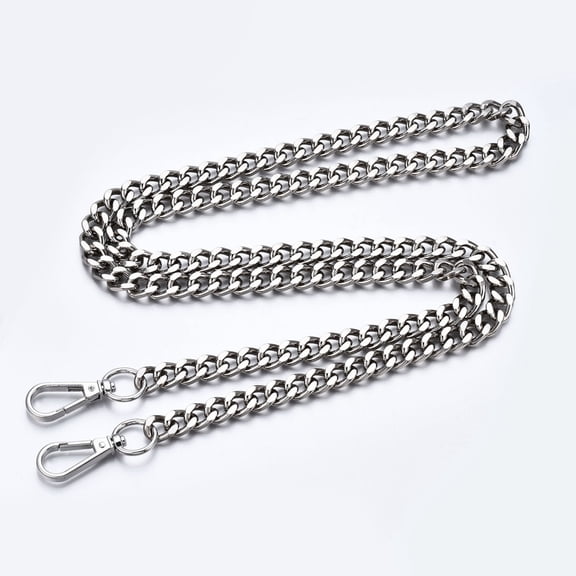 1strand bag Chains Straps Iron Curb Link Chains with Alloy Swivel Clasps for bag Replacement Accessories 1160x10mm