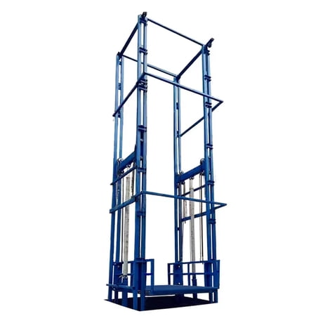 1t/2200 lbs Hydraulic Warehouse Vertical Cargo Lift Freight Hoist Elevator Lift Platform, 9.8 FT Heavy Duty Electric Mezzanine Lift for Factory, Warehouse