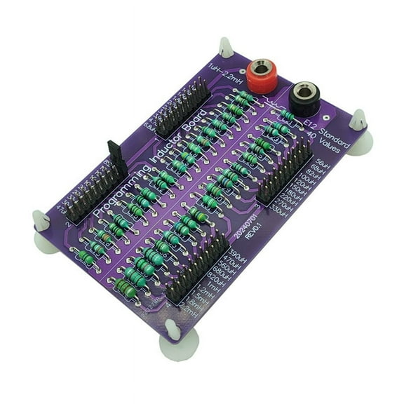 1uH to 2.2mH E12 Standard 40 Values Programmable Inductor Board with 4mm Banana Sockets Inductance Substitution Box