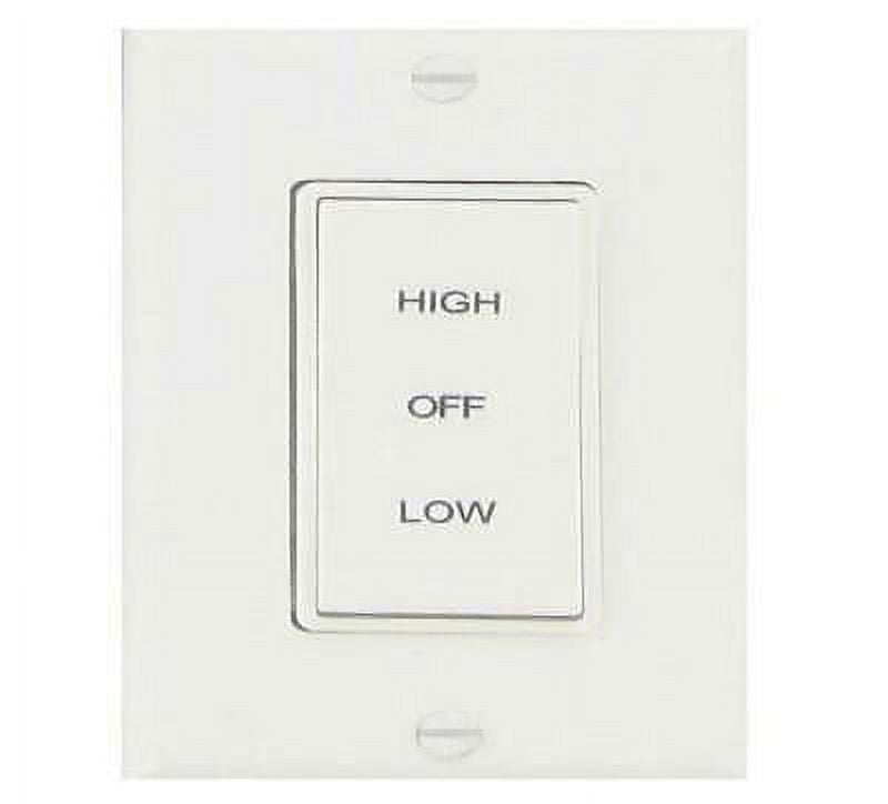1unit Air Vent 58030 2Speed Rocker Whole House Fan Switch, White