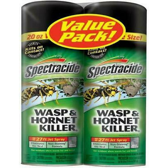 1unit Spectracide HG-95865 Wasp & Hornet Killer, 20 Oz, Twin Pack