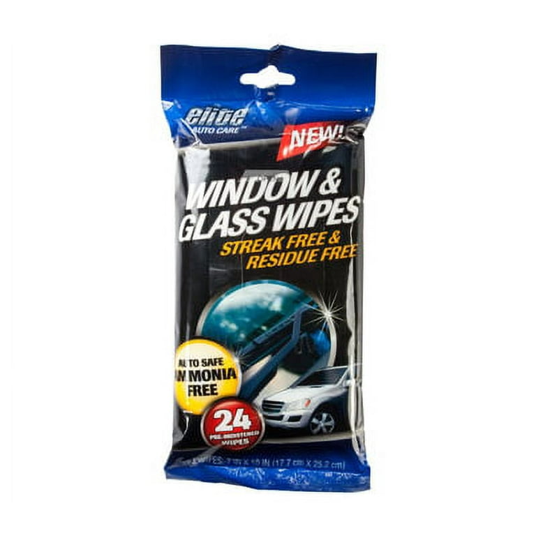 1unitFDGA-6278 FLP 8910 Elite Auto Care Auto Window Wipes 24 Pack
