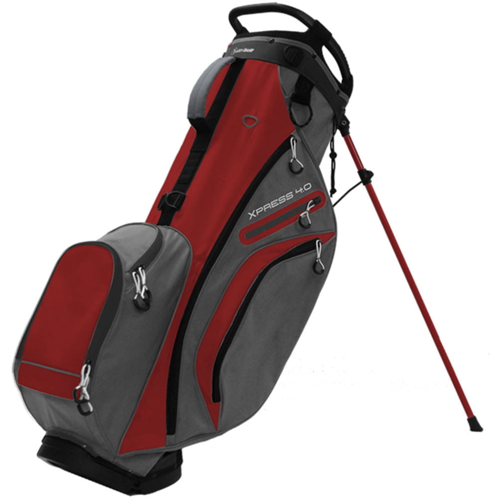 Accelerated Golf Xpress 4.0 Black Charcoal Red Stand Golf Bag