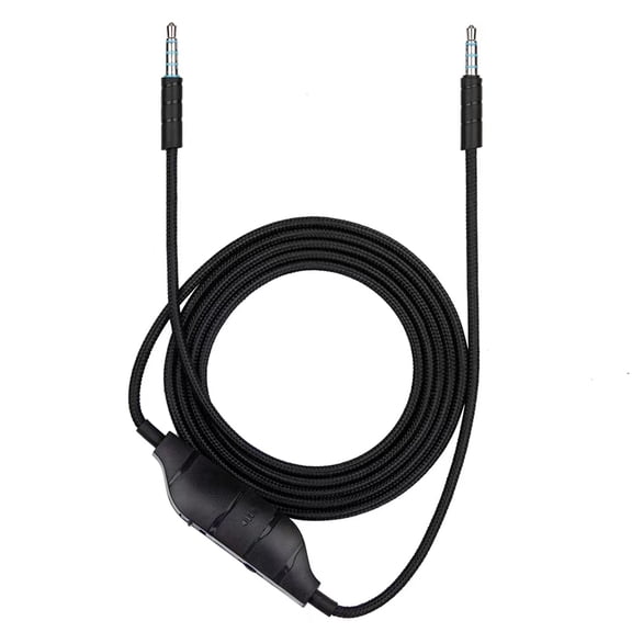 1x 1.5m Oxygen-free Copper Gaming Headphone Audio Cable Cord Line With Volume Control For Logitech G633 G635 G933 G935