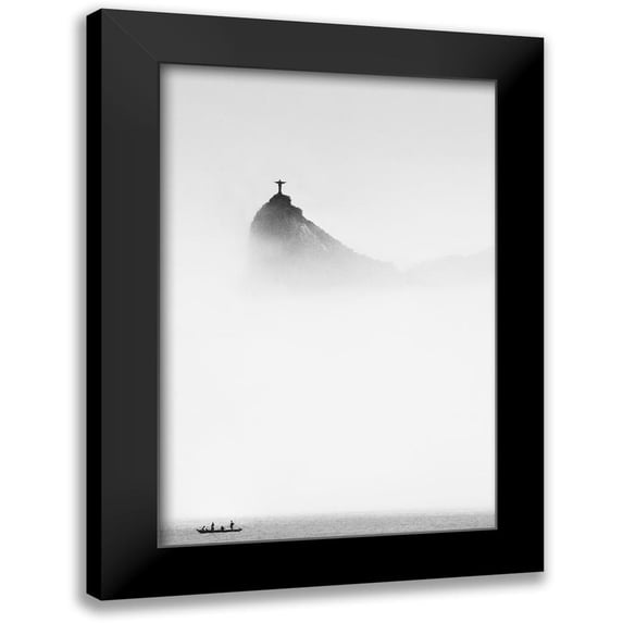 1x 11x14 Black Modern Framed Museum Art Print Titled - Cole - Cristo in the Mist